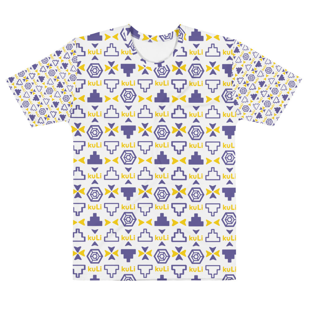 T-Shirt Navy and Gold kuLi Print